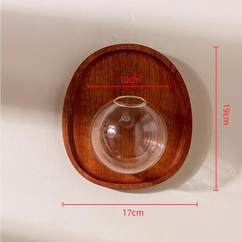 DecorBites™ Glass Vase Flowerpot Wall Decoration for Home Décor and Hydroponics