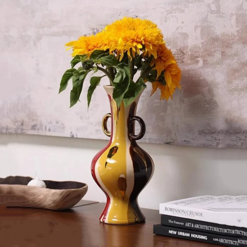 DecorBites™ Geometric Horse Head Ceramic Vase & Animal Statue Home Decor