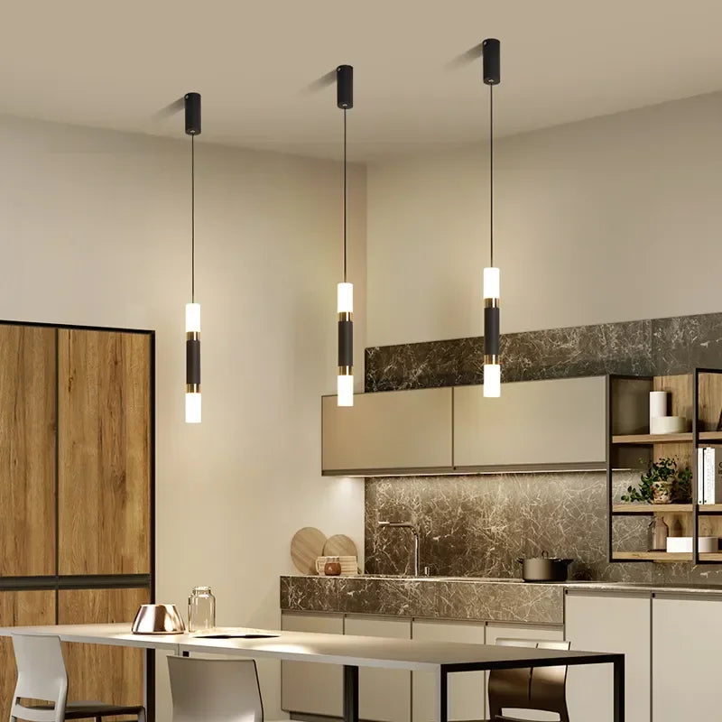DecorBites™ Geometric LED Pendant Lights for Living Room Bedroom Kitchen, Modern Hanging Lamps for Decor