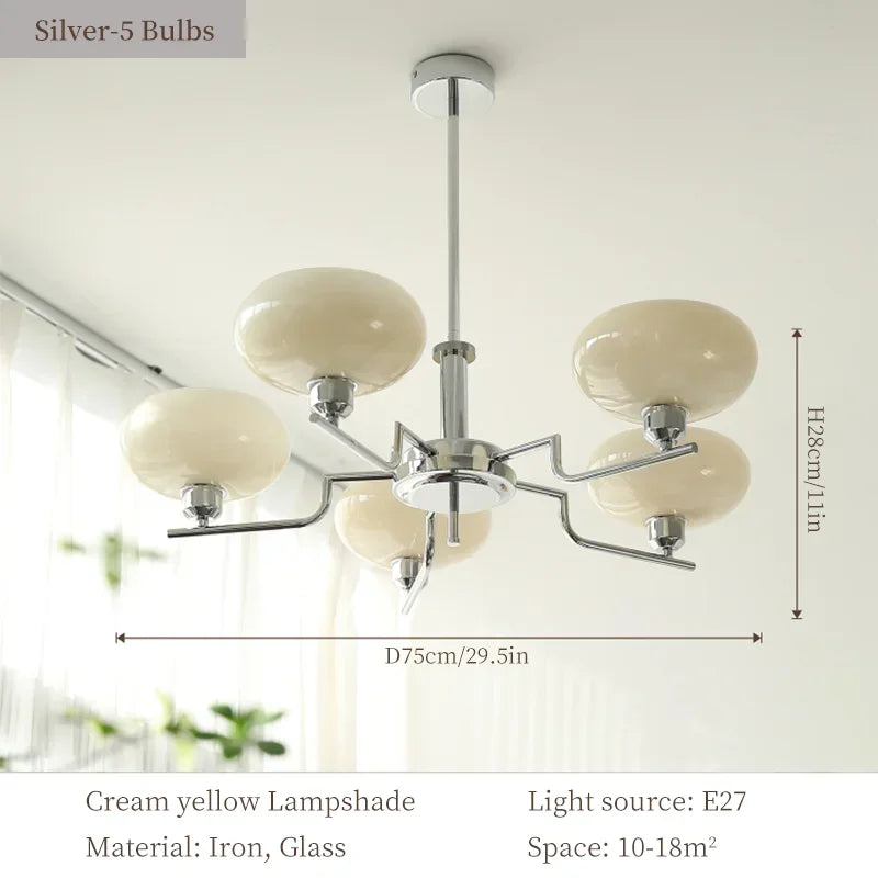 DecorBites™ Bauhaus Medieval Chandelier for Living Room, LED Hanging Lamp