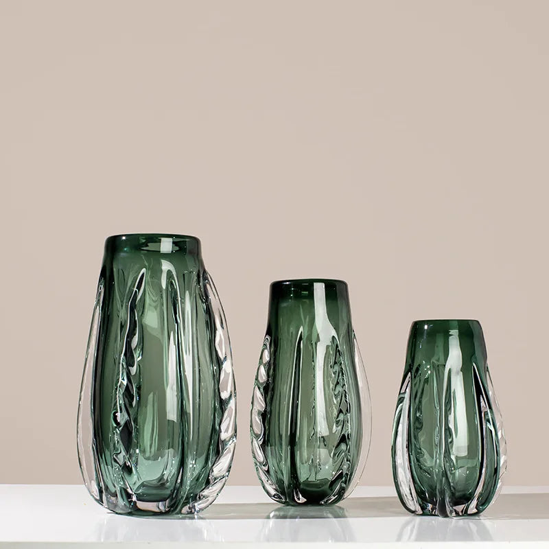 DecorBites™ Crystal Vase: Elegant Glass Flower Pot Home Decor and Terrarium Arrangement