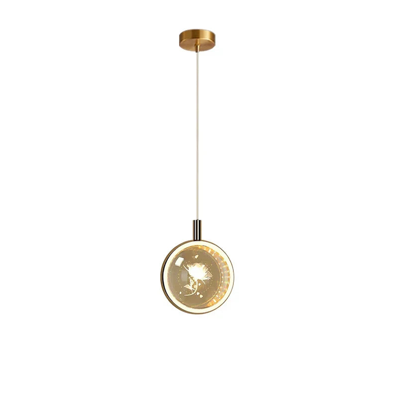 DecorBites™ Dandelion Crystal Ball Chandelier LED Hanging Lamp for Bedroom and Restaurant