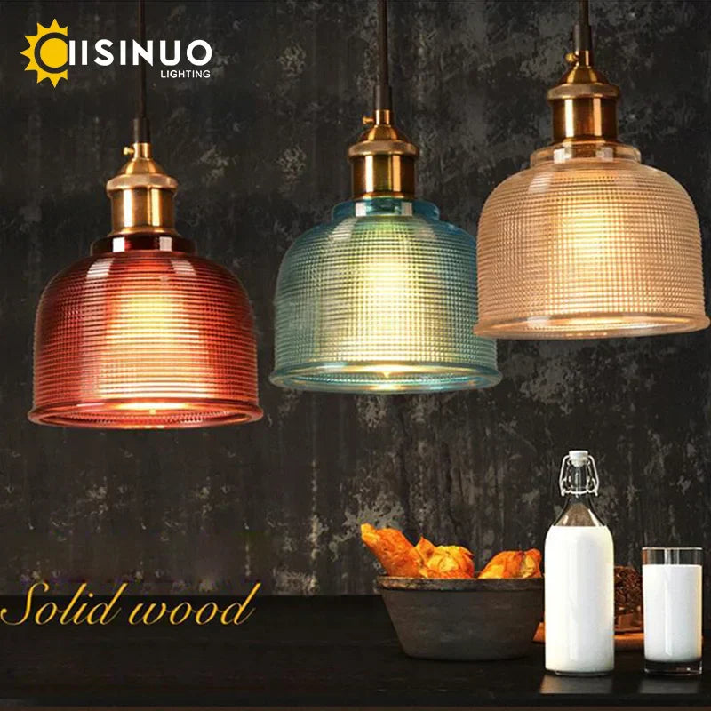DecorBites™ Glass Pendant Lights with E27 Holder for Dining Room, Bedroom, Bar, Café Décor