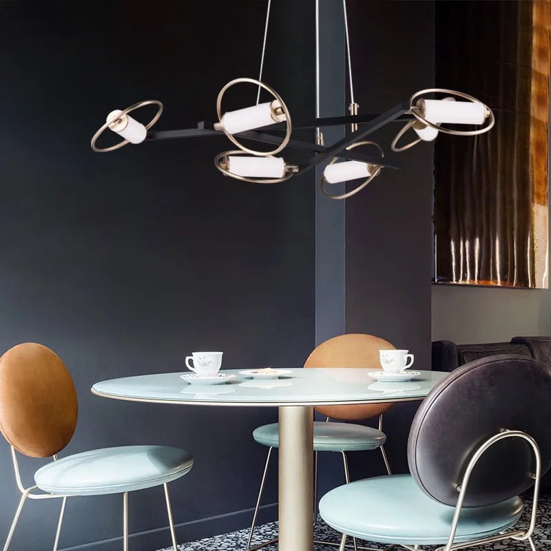 DecorBites™ Circular Ring LED Ceiling Chandelier for Home Decor - Modern Living Dining Room Pendant Light