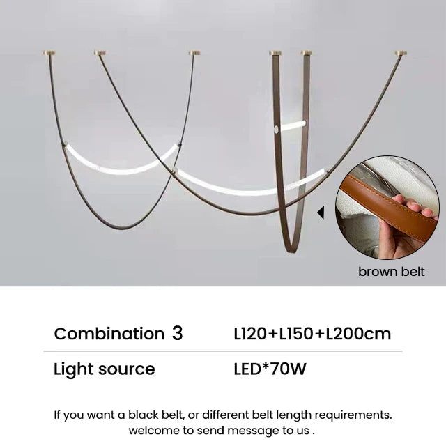 DecorBites™ Designer LED Tube Suspension Chandelier for Living Room and Bar