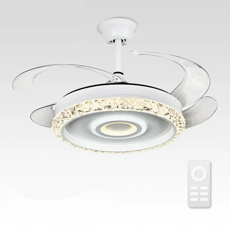 DecorBites™ 42" Leaf Fan Chandelier Invisible Fan Lighting for Bedroom and Dining Room