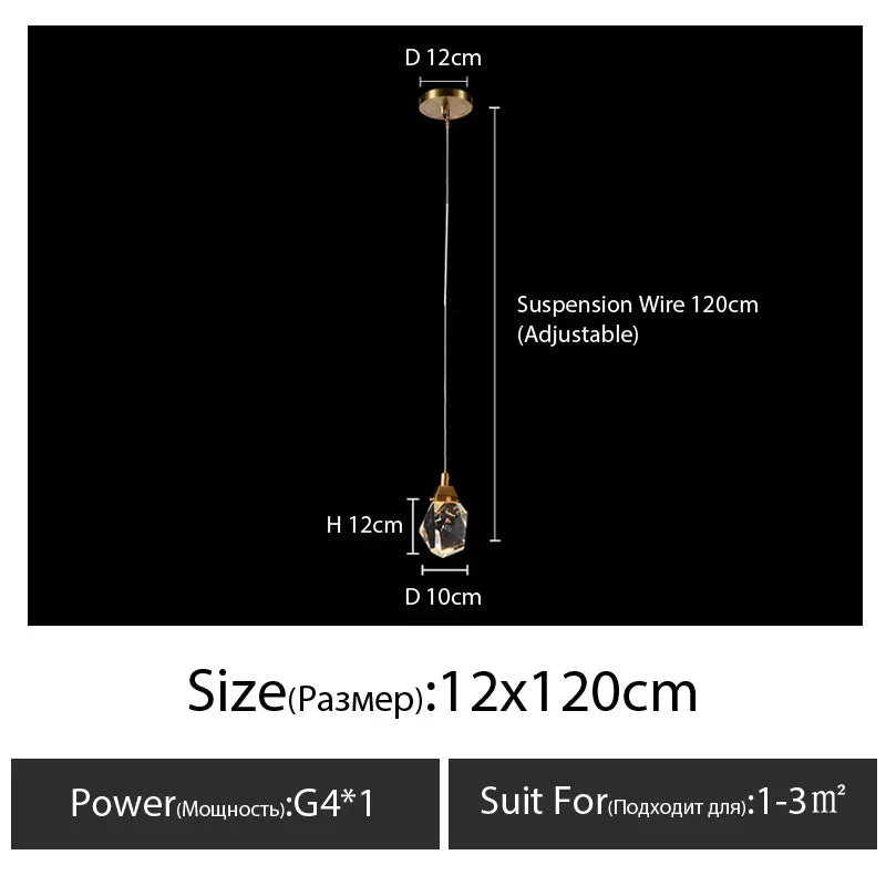 DecorBites™ Diamond Crystal Chandelier Staircase LED Large Living Room Hall Lighting