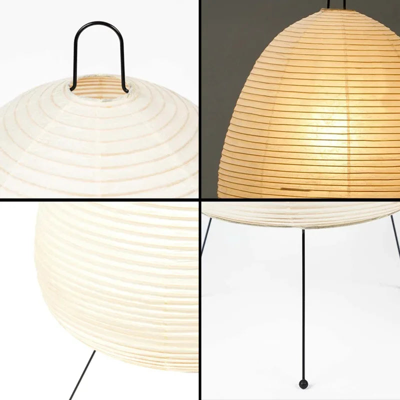 DecorBites™ Japanese Style Rice Paper Desk Lamp for Home Decor, E27 Bedroom & Study Room Lighting