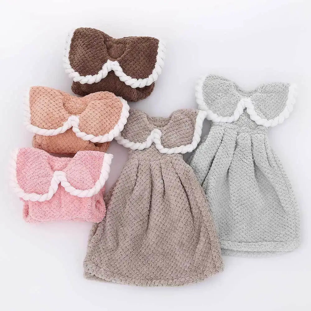 DecorBites™ Kids Microfiber Coral Velvet Hand Towels - Cute & Quick-dry for Children
