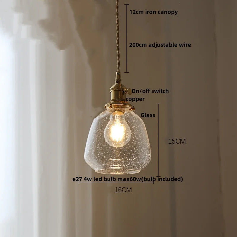 DecorBites™ Glabe Glass LED Pendant Light Fixture, Nordic Modern Design for Bedroom, Kitchen, Aisle