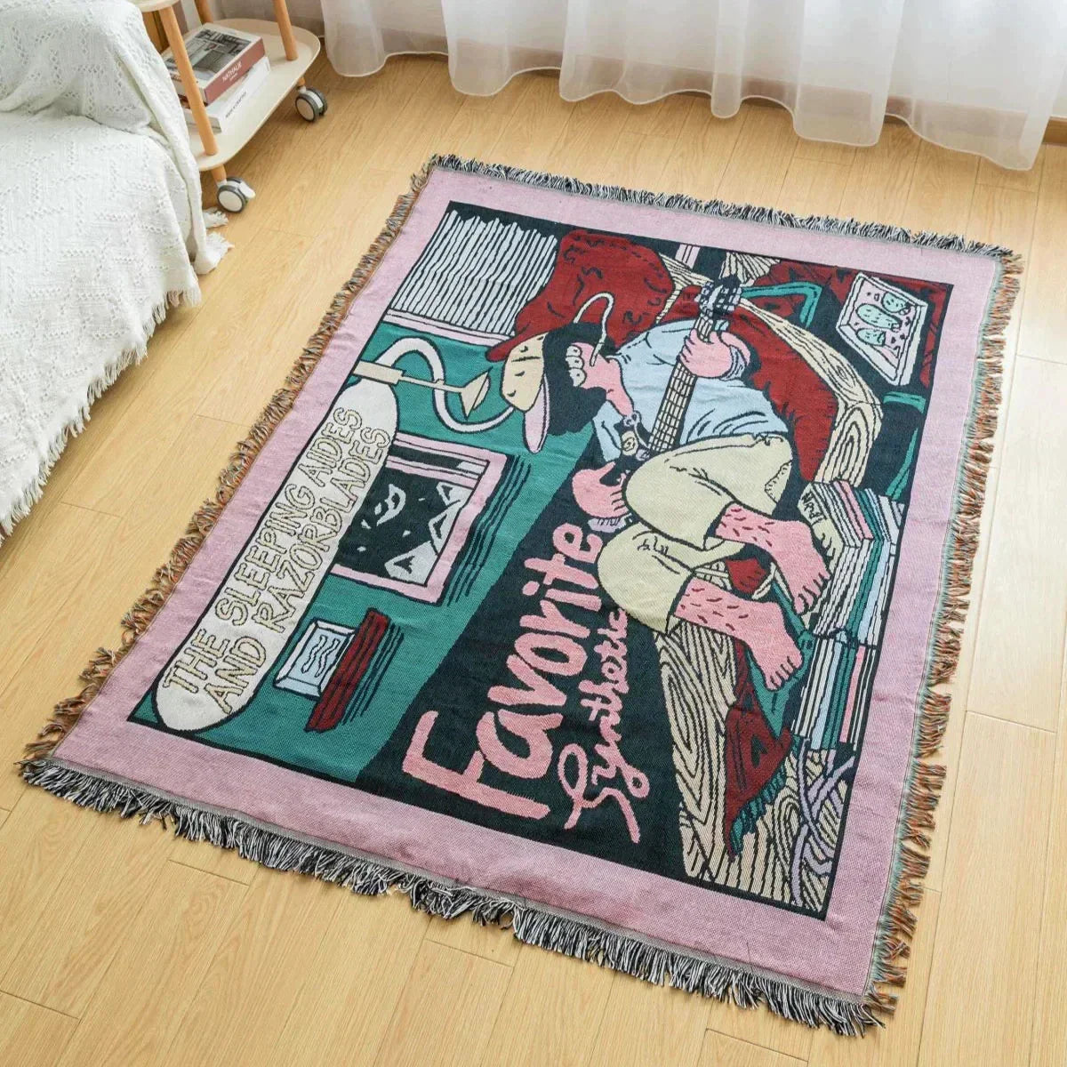 DecorBites™ Bohemian Flowers Tapestry Sofa Blanket