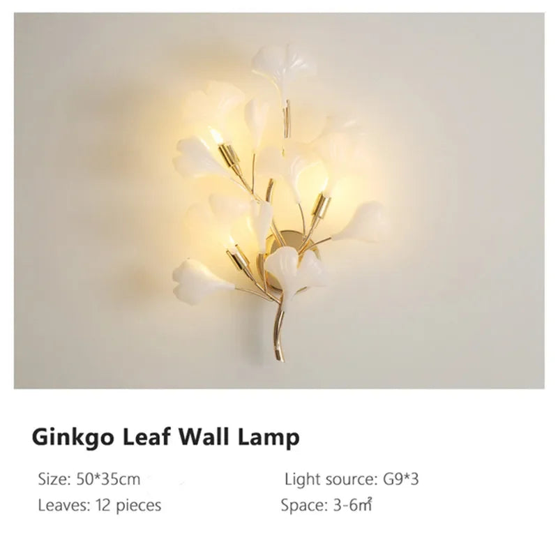 DecorBites™ Ginkgo Leaf Pendant Chandelier for Nordic Romantic Living Room Decor