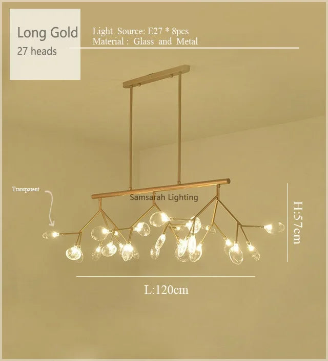 2024 DecorBites™ Nordic Firefly LED Chandelier - Ideal for Living Room, Bedroom, Dining Room