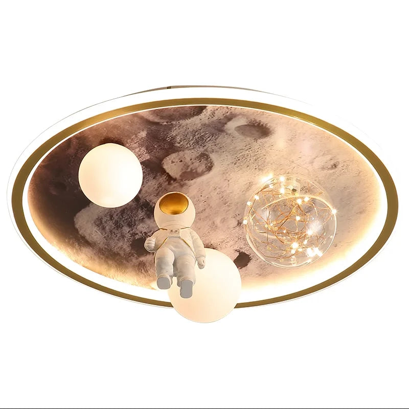 DecorBites™ Cartoon Astronaut LED Ceiling Lamp for Kids Room Eye Protection Lighting