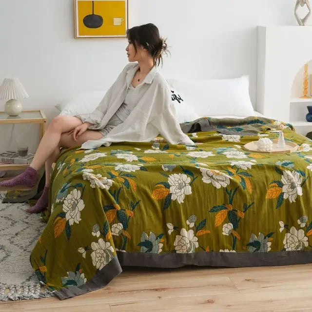 DecorBites™ Cotton Leisure Blanket: Luxury Soft Blanket for Summer, Single/Double Bedspread, Sofa Towel - Nordic Home Decor