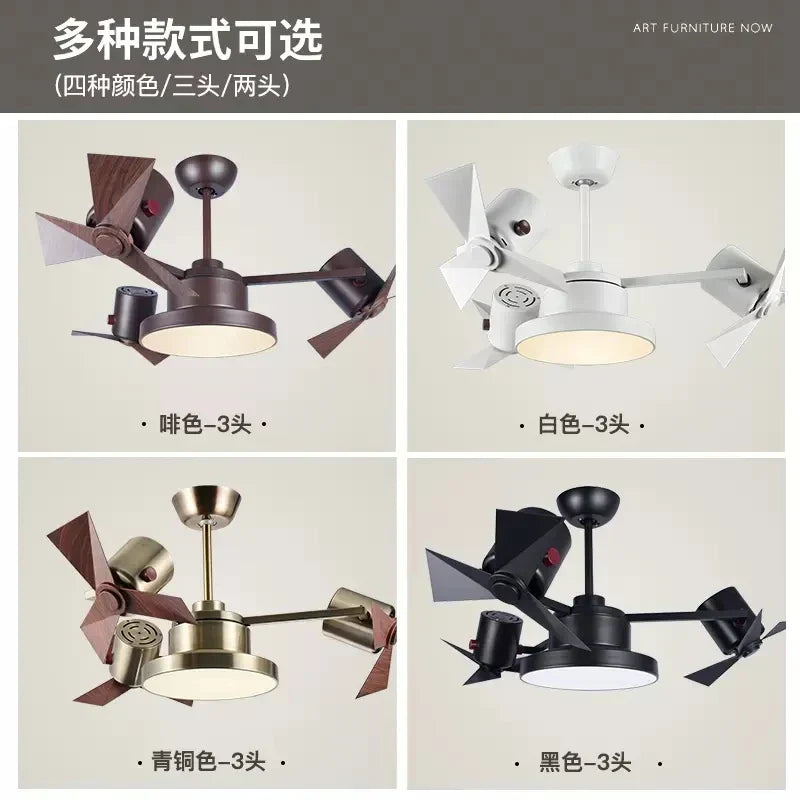 DecorBites™ Ceiling Fan Lamp Invisible European Style Bedroom Electric Fan Simple Design