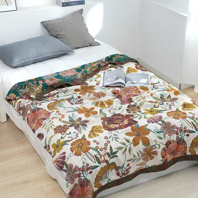 DecorBites™ Cotton Leisure Blanket: Luxury Soft Blanket for Summer, Single/Double Bedspread, Sofa Towel - Nordic Home Decor