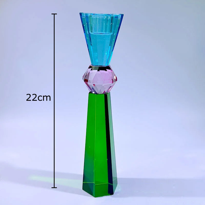 DecorBites™ Crystal Candle Holders: Romantic Candlestick & Wax Melt Burner for Modern Home Decor
