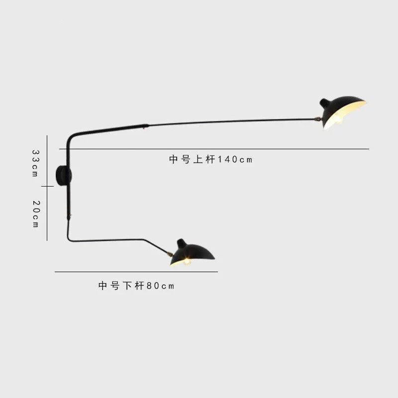 DecorBites™ Black Serge Mouille Wall Lamp: Nordic Design, Creative Living Room Decor