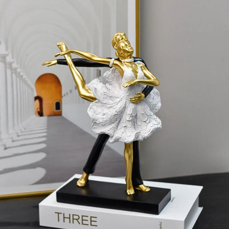 DecorBites™ Dancing Couple Sculpture: Romantic Wedding Engagement Figurine for Living Room Bedroom