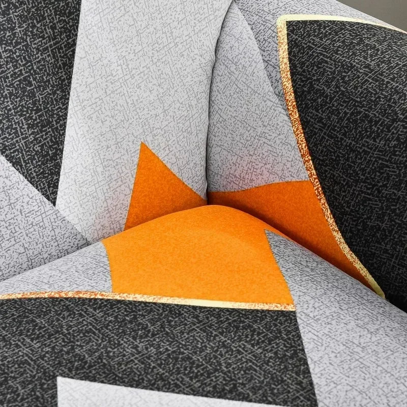 DecorBites™ Colorful Block Sofa Covers: Stretchy Loveseat Sectionals, Couch, Chair Slipcover