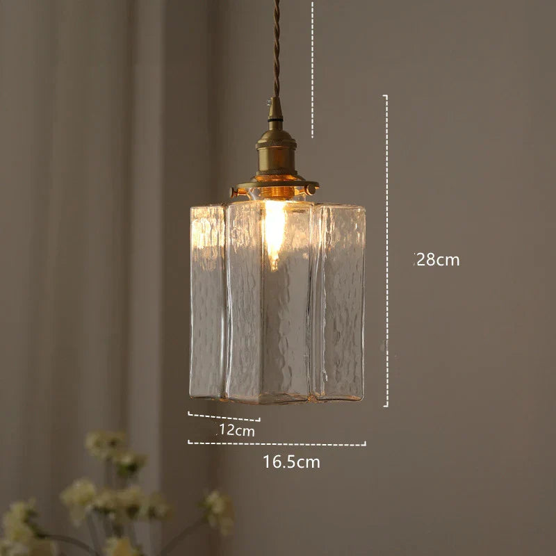 DecorBites™ Diamond Amber Glass LED Pendant Lights - Nordic Modern Hanging Lamp