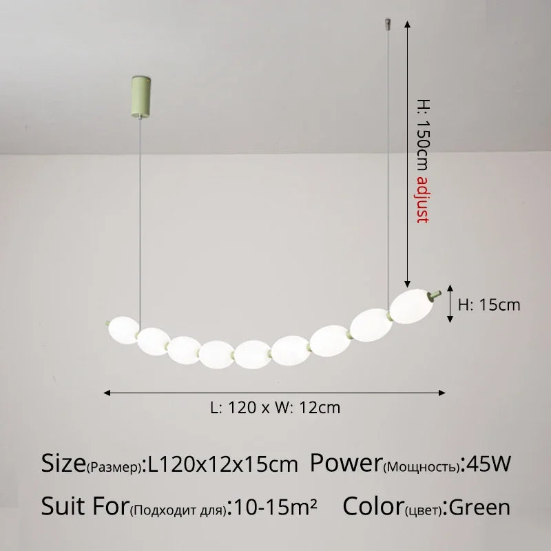 DecorBites™ Bead Nordic Chandelier: Stylish Dining Room Pendant Light for Bar Table Adding Ambiance
