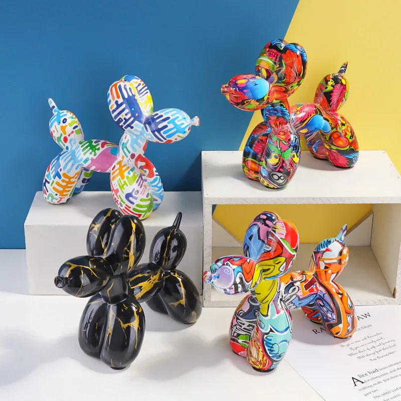 DecorBites™ Balloon Dog Figurine: Resin Nordic Home Decor Sculpture & Statue