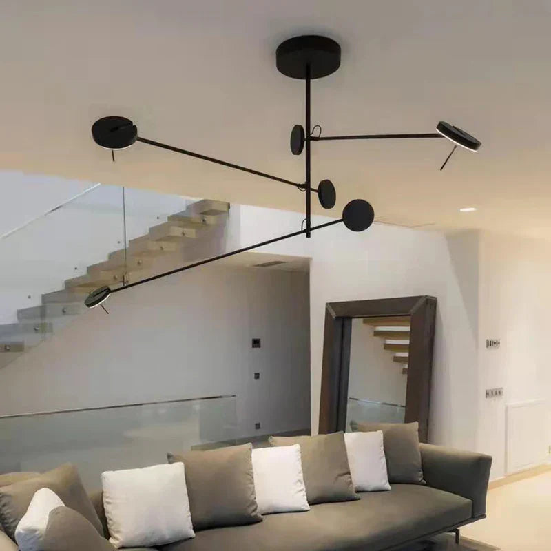 DecorBites™ Black Metal LED Pendant Light: Minimalist Living Room Fixture