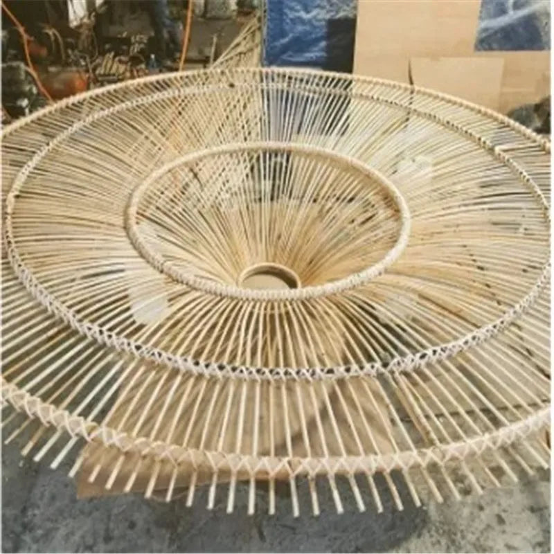 DecorBites™ Handmade Rattan Pendant Light for Dining Room, Living Room, Bedroom, Hotel
