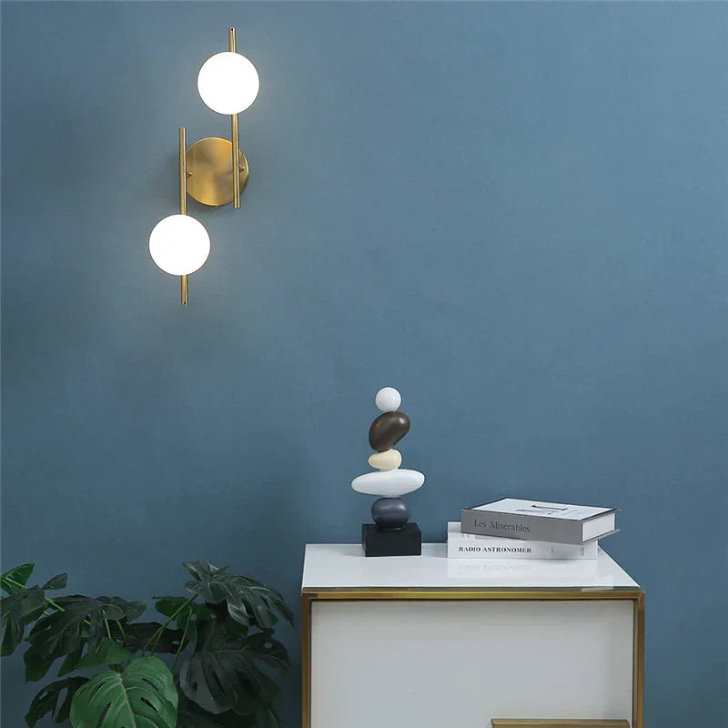 DecorBites™ Glass Ball LED Wall Light: Modern Indoor Bedroom Lamp for Home Decor