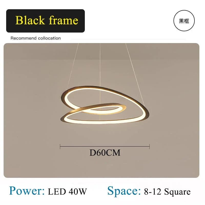 DecorBites™ Kepler Round LED Chandelier for Living Room Decor White Pendant Lamp