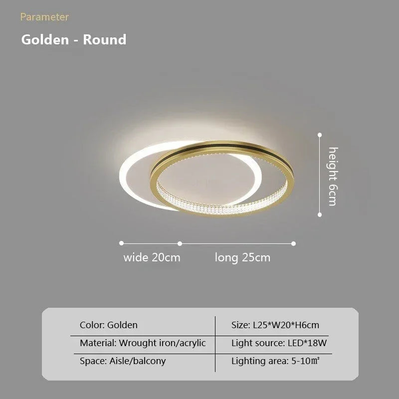 DecorBites™ Crystal Ceiling Lights: Modern LED Indoor Lighting Fixtures for Home Entrance