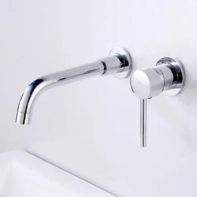 DecorBites™ Brushed Gold In-Wall Black Basin Faucet Set for Bathroom Sink Mixer Tap