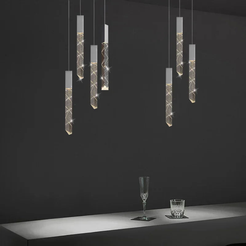 DecorBites™ Crystal Glass LED Pendant Light for Living Hallway Staircase & Restaurant