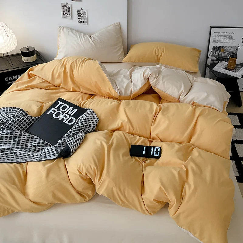 DecorBites™ Cotton Bed Sets Comforter Cover Set with Corner Ties