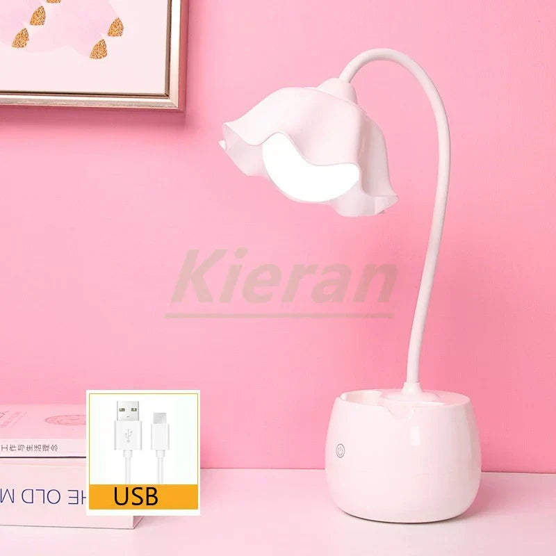 DecorBites™ Lotus Floor Lamp: Modern LED Desk Lamp for Bedroom Study Living Room
