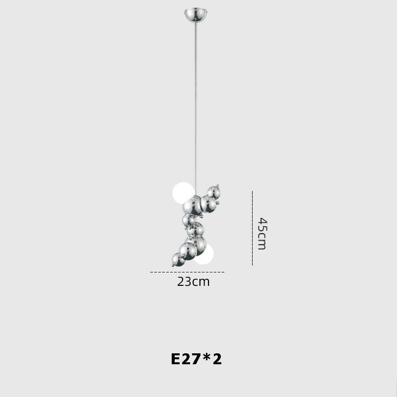 DecorBites™ Dimmable LED Hanging Pendant Light for Living Room - Gold Silver Luminaire