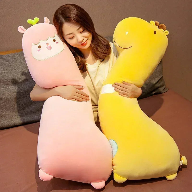 DecorBites™ Cartoon Animal Side Sleep Body Pillow: Soft Cozy Long Pillow for Girlfriend, Schoolmate - Cute Birthday Gift