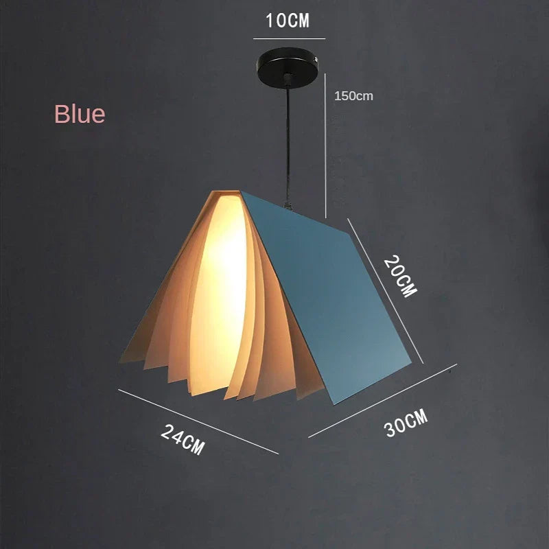 DecorBites™ Book Pendant Lamp: Nordic LED Design for Living Room, Bedroom, Indoor Lighting