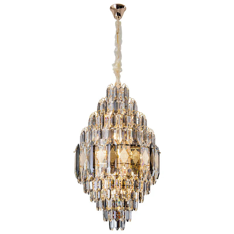 DecorBites™ Crystal Chandelier - Luxe Light for Villa, Hotel & Building Project
