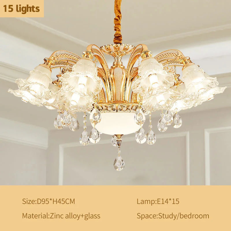 DecorBites™ Crystal Ceiling Chandelier: Nordic Modern Luxury for Living Room, Hotel, Lobby.