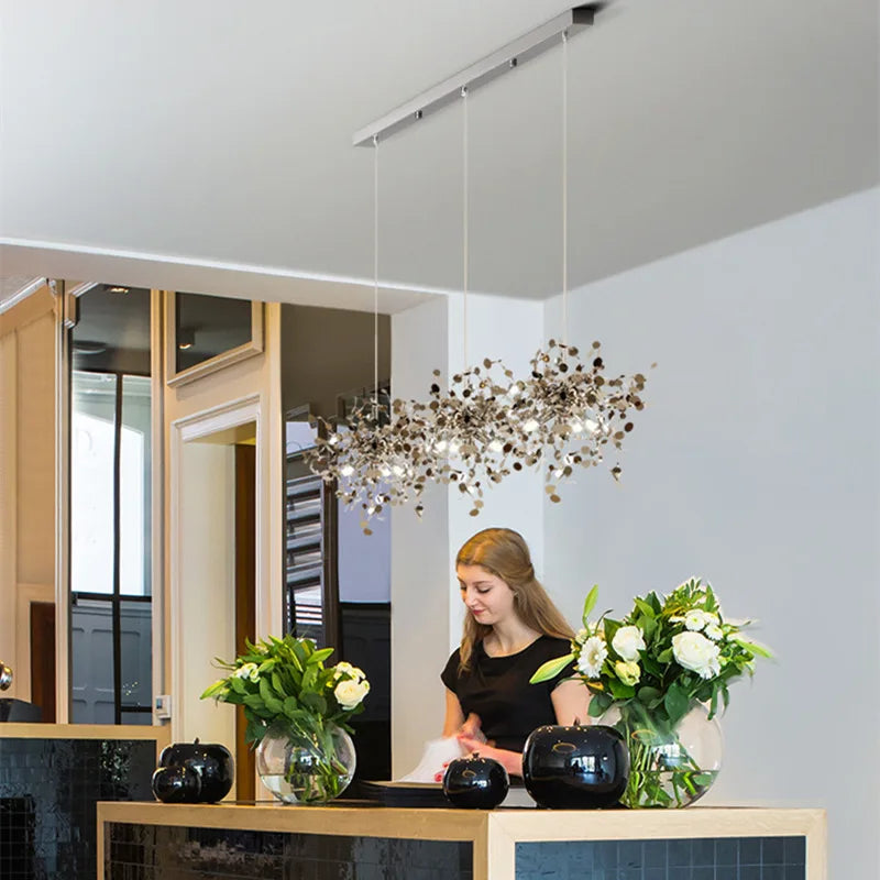 DecorBites™ LED Chandelier: Modern Simplicity for Living, Dining Room, Kitchen, Bedroom - Home Decor Light Fixture
