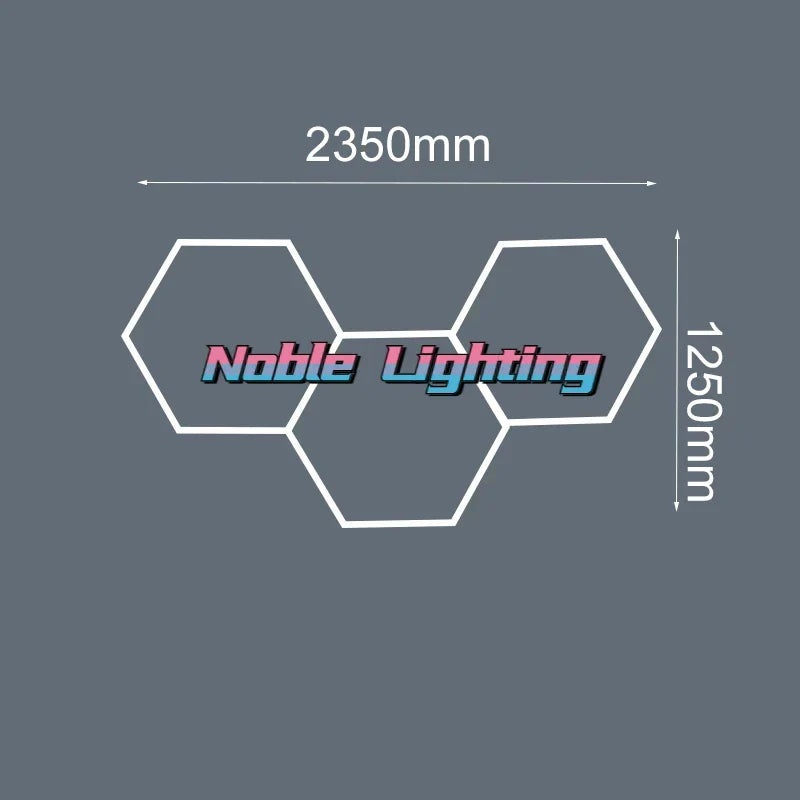 DecorBites™ 6500K LED Hexagrid System for Workshop, Gym, Studio - 2 Year Warranty