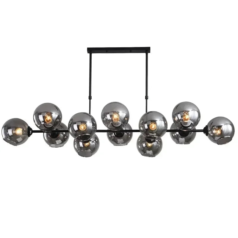 DecorBites™ LED Glass Ball Pendant Light for Dining Kitchen Bedroom Chandelier Island Decor