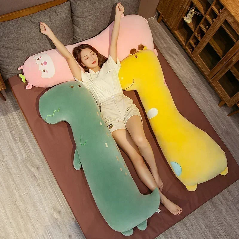 DecorBites™ Cartoon Animal Side Sleep Body Pillow: Soft Cozy Long Pillow for Girlfriend, Schoolmate - Cute Birthday Gift