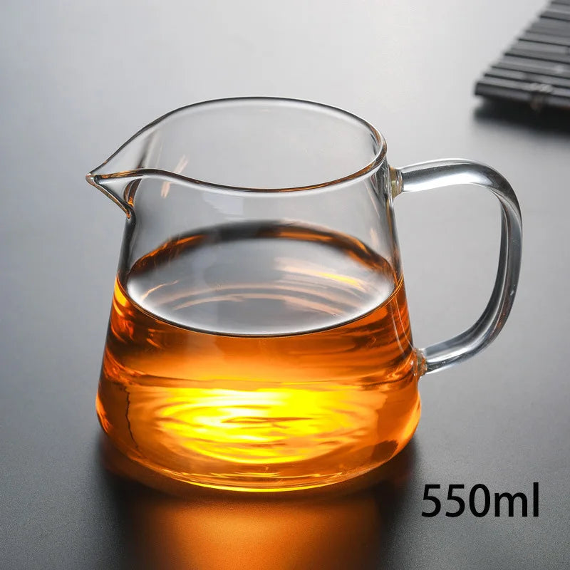 DecorBites™ Glass Tea Pot Set with Infuser - Heat-Resistant Teapot & Fair Cup - Puer Tea Brewing Kit