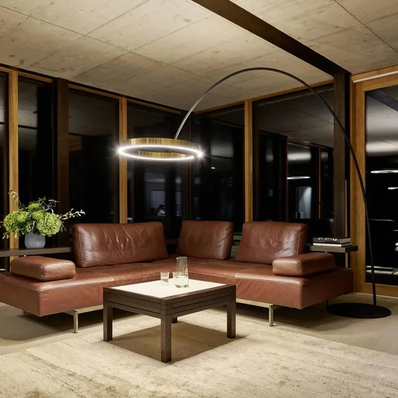 DecorBites™ Circular Luminescence LED Floor Lamp for Living Room Bedroom Hotel Decor