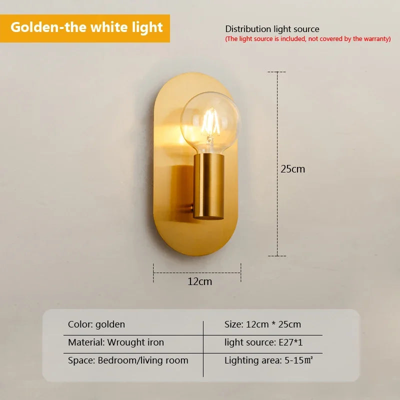 DecorBites™ Contemporary Gold LED Wall Lamp for Luxurious Home Lighting