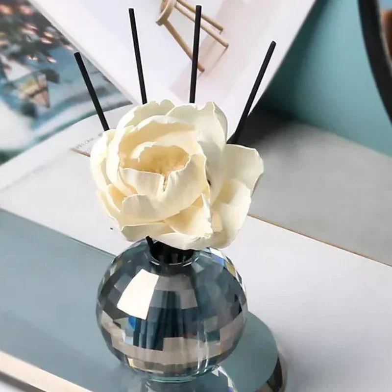 DecorBites™ Crystal Ball Aroma Diffuser with Toothbrush Holder & Geometric Base